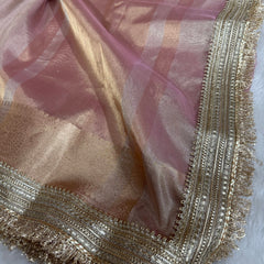Maharani Tissue Silk Saree – Baby Pink