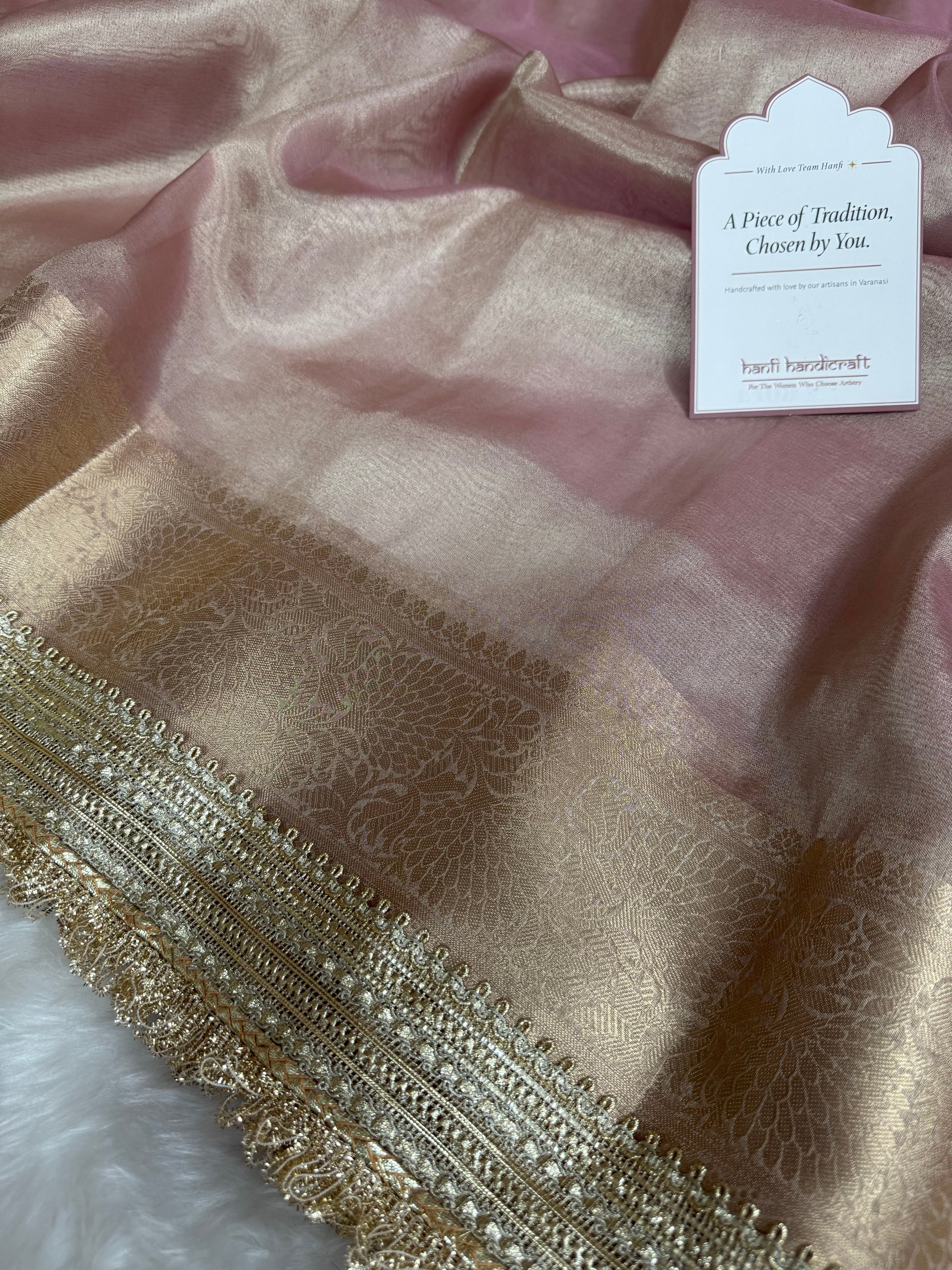 Maharani Tissue Silk Saree – Baby Pink