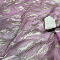 Lavender Haze Modern Zari Embroidered Kora Organza Saree