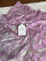Lavender Haze Modern Zari Embroidered Kora Organza Saree