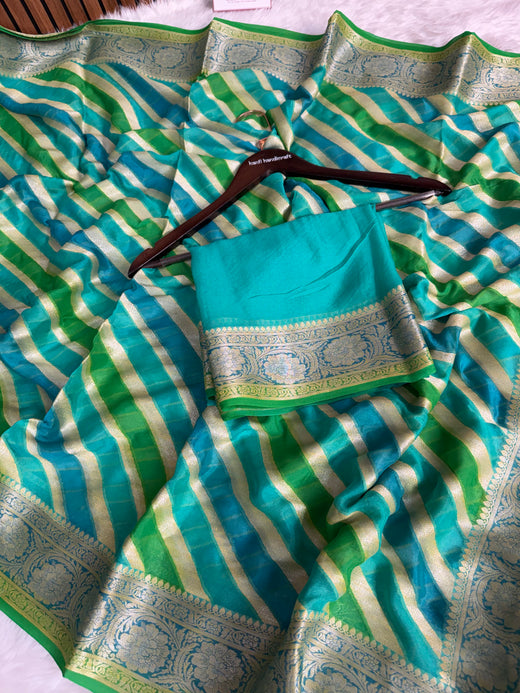 Rangkat Pure Khaddi Chiffon Banarasi Saree