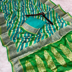 Rangkat Pure Khaddi Chiffon Banarasi Saree