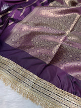 Mulberry Wine Shahi Nazakat Banarasi Soft Silk Saree