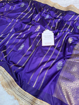 Imperial Violet Shahi Nazakat Banarasi Soft Silk Saree