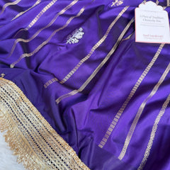 Imperial Violet Shahi Nazakat Banarasi Soft Silk Saree