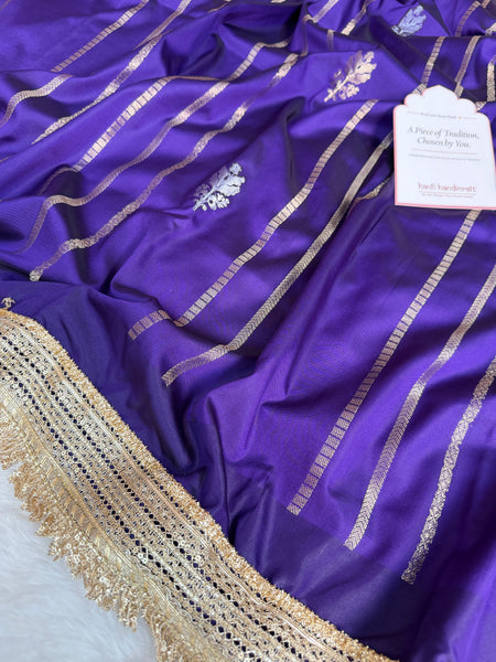 Imperial Violet Shahi Nazakat Banarasi Soft Silk Saree