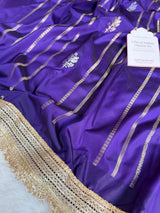 Imperial Violet Shahi Nazakat Banarasi Soft Silk Saree