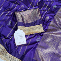 Imperial Violet Shahi Nazakat Banarasi Soft Silk Saree