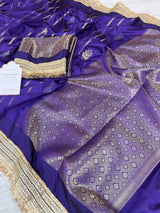 Imperial Violet Shahi Nazakat Banarasi Soft Silk Saree