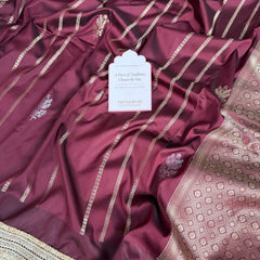 Royal Maroon Shahi Nazakat Banarasi Soft Silk Saree