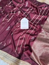 Royal Maroon Shahi Nazakat Banarasi Soft Silk Saree