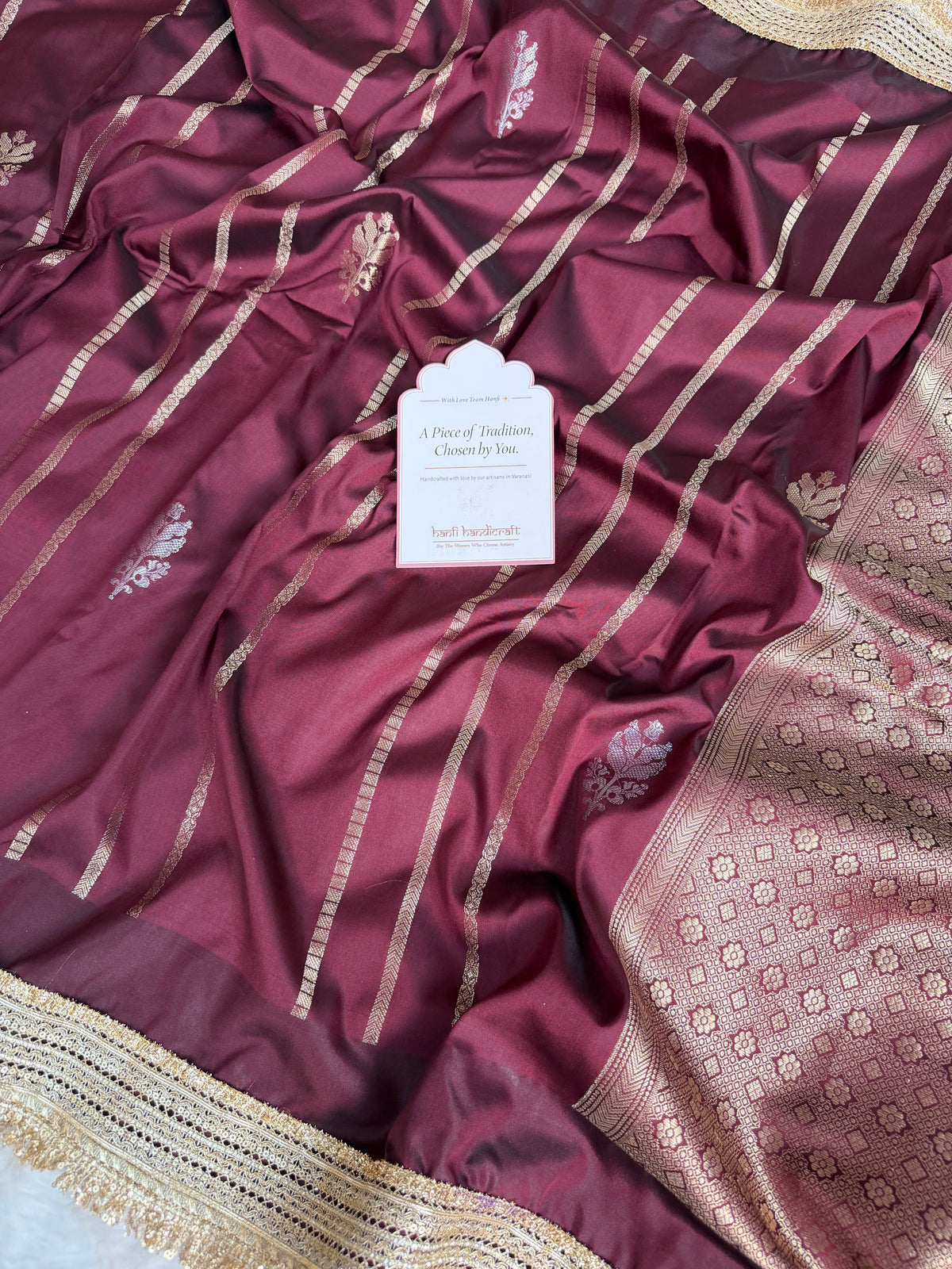 Royal Maroon Shahi Nazakat Banarasi Soft Silk Saree