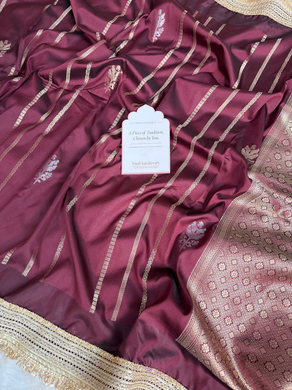 Royal Maroon Shahi Nazakat Banarasi Soft Silk Saree