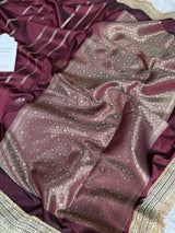 Royal Maroon Shahi Nazakat Banarasi Soft Silk Saree