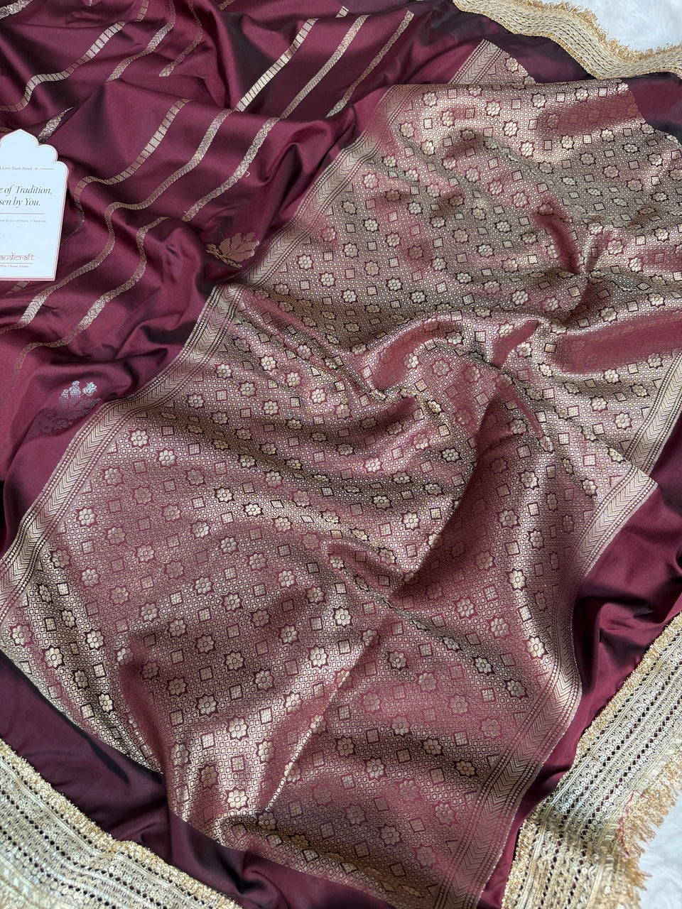 Royal Maroon Shahi Nazakat Banarasi Soft Silk Saree