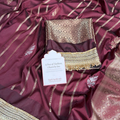 Royal Maroon Shahi Nazakat Banarasi Soft Silk Saree
