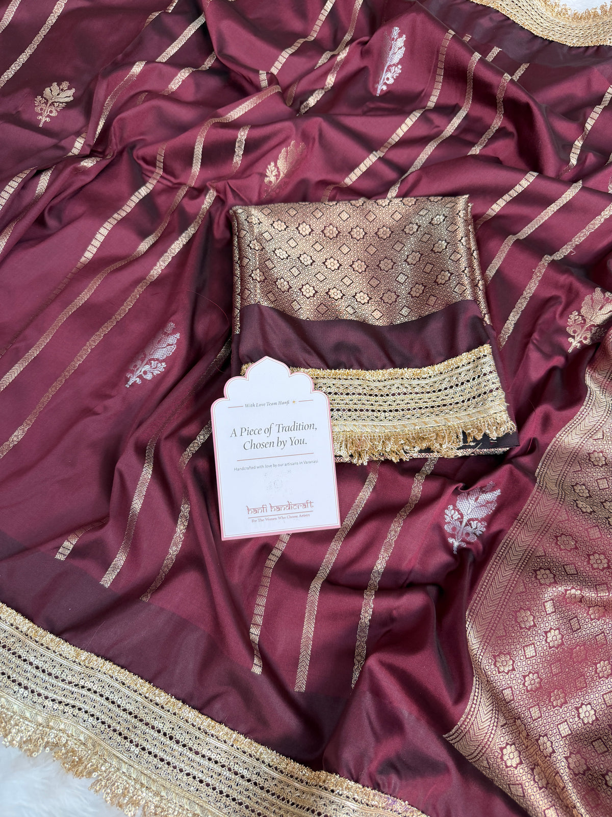 Royal Maroon Shahi Nazakat Banarasi Soft Silk Saree