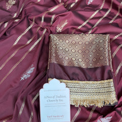 Royal Maroon Shahi Nazakat Banarasi Soft Silk Saree
