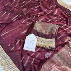 Royal Maroon Shahi Nazakat Banarasi Soft Silk Saree