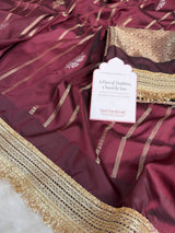 Royal Maroon Shahi Nazakat Banarasi Soft Silk Saree