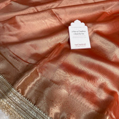 Maharani Tissue Silk Saree – Aurelia Orange