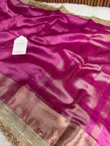 Maharani Tissue Silk Saree – Fuscia Pink