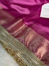 Maharani Tissue Silk Saree – Fuscia Pink