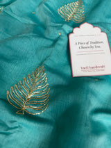 Royal Pitta Work Pure Mul Chanderi Saree