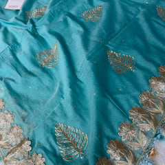 Royal Pitta Work Pure Mul Chanderi Saree