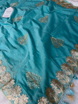 Royal Pitta Work Pure Mul Chanderi Saree