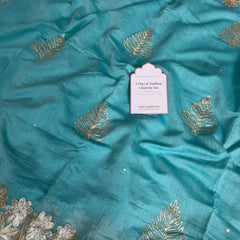 Royal Pitta Work Pure Mul Chanderi Saree