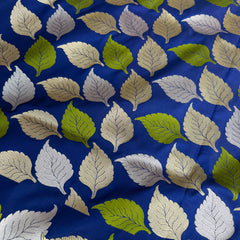 Royal Blue Patra Leaf Mashru Silk Banarasi Saree