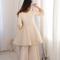 Zayrah Ivory Mirror Kalidaar Suit Set