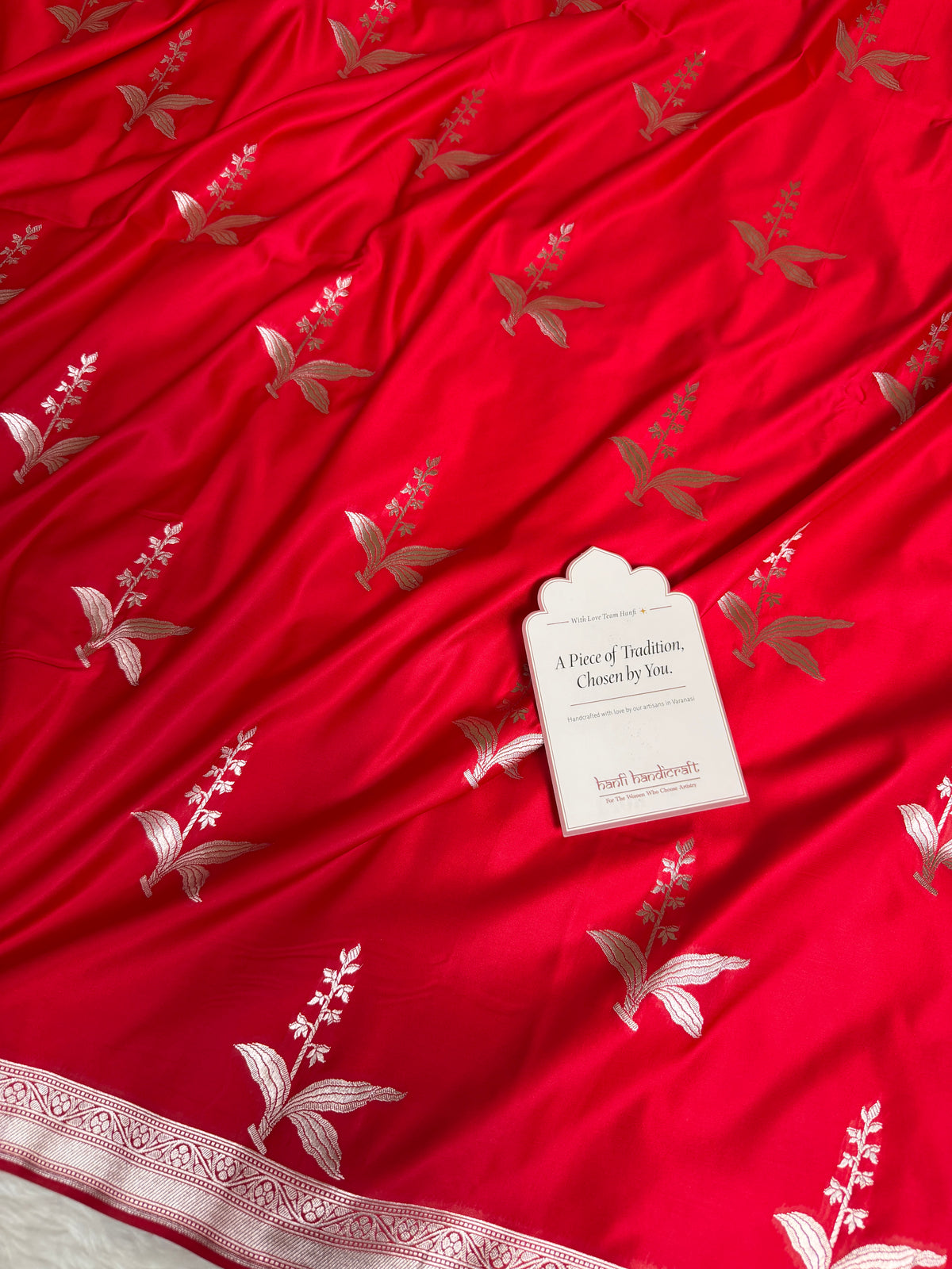 Royal Red Kanak Baali Banarasi Mashru Silk Saree