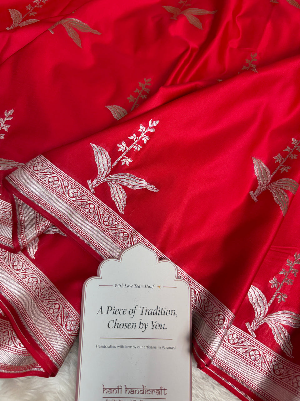 Royal Red Kanak Baali Banarasi Mashru Silk Saree