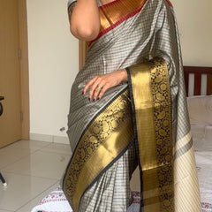 Elegant Kattam Silk Saree with Zari Contrast Border