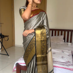 Elegant Kattam Silk Saree with Zari Contrast Border