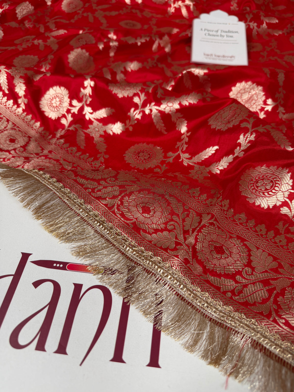 Rich Red Nita Ambani Inspired Banarasi Handloom Pure Katan Silk Saree