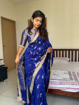 Royal Blue Banarasi Nazakat Soft-Silk Saree
