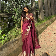 Traditional Banarasi Woven Soft Silk Temple Saree