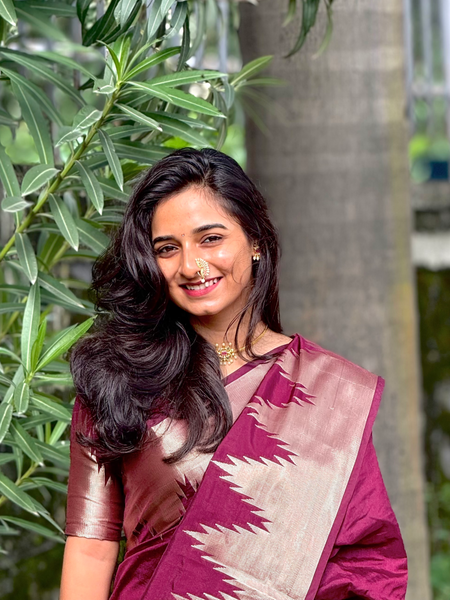 Traditional Banarasi Woven Soft Silk Temple Saree