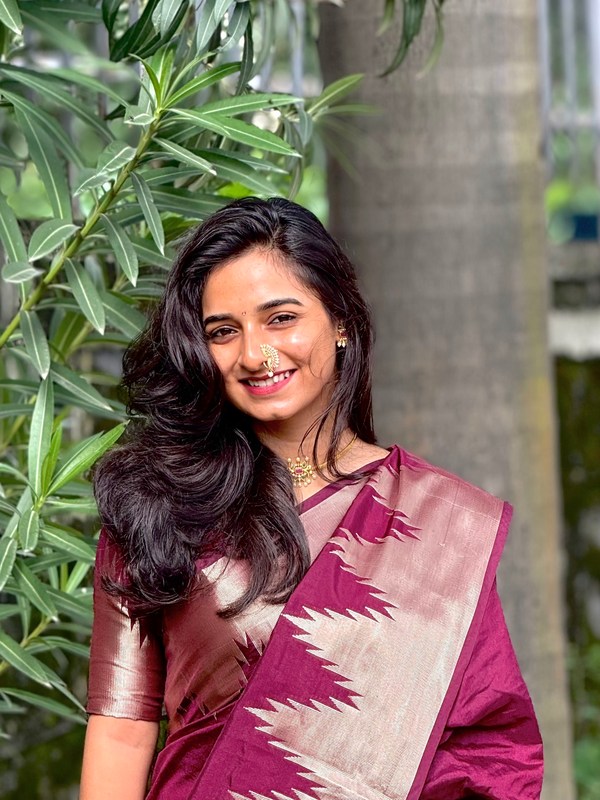 Traditional Banarasi Woven Soft Silk Temple Saree