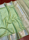 Elegant Banarasi Woven Soft Silk Saree with Water Zari Border Pallu and Blouse