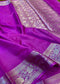 Elegant Banarasi Woven Soft Silk Saree with Water Zari Border Pallu and Blouse