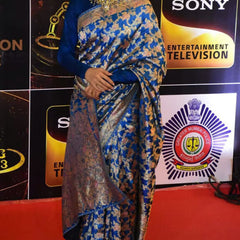 Deepika Padukone Handloom Kadhwa Pure Katan Silk Vintage Minakari Banarasi Saree